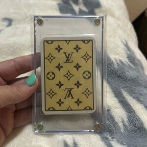 Authentic Vintage Louis Vuitton LV Playing Card in Hard Case - 10 of spades